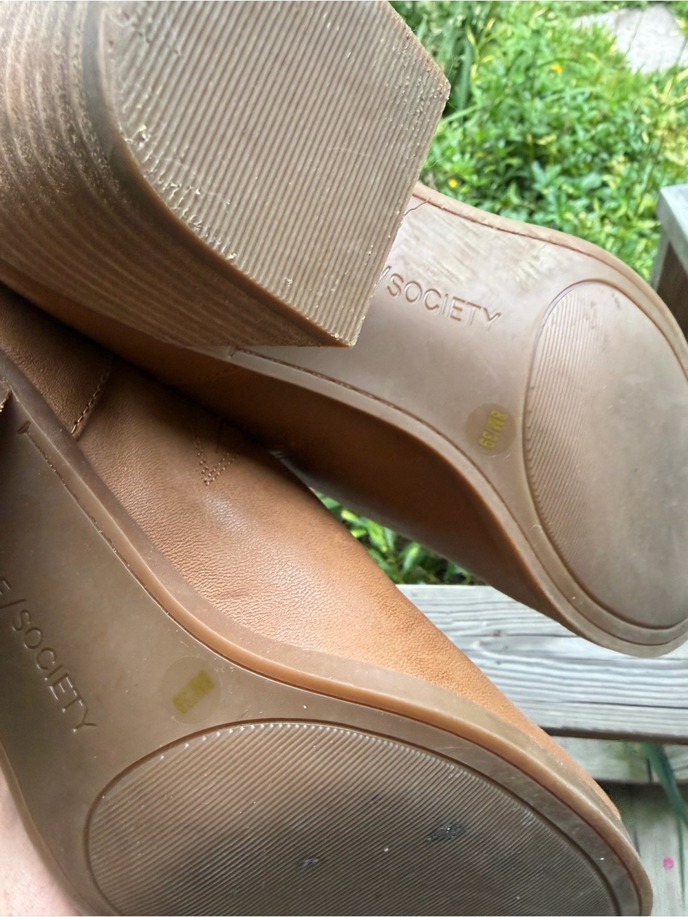 Sole Society Brown Open-Toe D’Orsay Block Heel Sandals - Picture 5 of 8